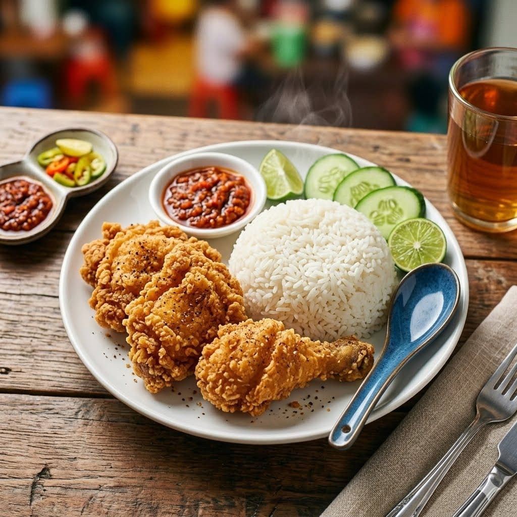 Nasi Ayam Goreng Tepung